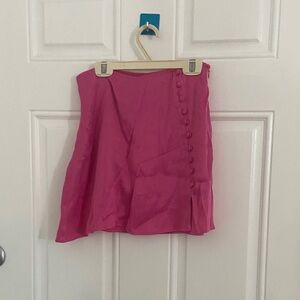 Zara Vibrant Pink mini Skirt with Button Detail